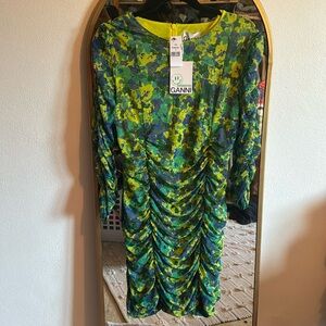Ganni midi bodycon dress size 12/14 or 42.